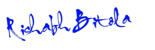 Signature of Rishabh Bitola
